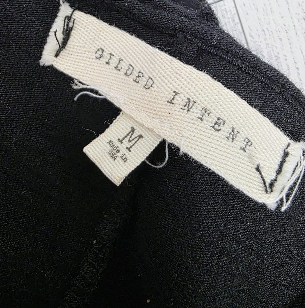 Gilded Intent Charcoal Distressed Short Sleeve Tee - Picture 2 of 3
